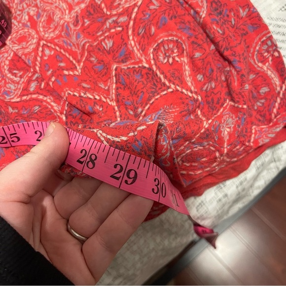 Lucky Brand women’s Red casualPaisley Boho peasant Tunic T-shirt Top size 3X - Picture 11 of 11